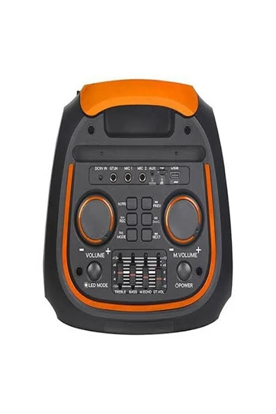 NDR-1098 8" Taşınabilir Büyük Boy RGB Bluetooth Kablosuz Mikrofonlu Parti Hoparlörü - 6