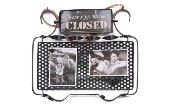 Dekoratif Metal Kapı Yazısı Araba Dekorlu Vintage Hediyelik - Resim 2