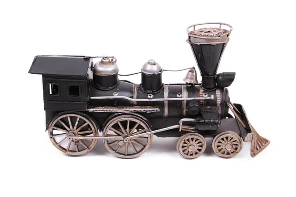 Dekoratif Metal Lokomotif Vintage Dekoratif Ev Ofis Hediyelik - Resim 5