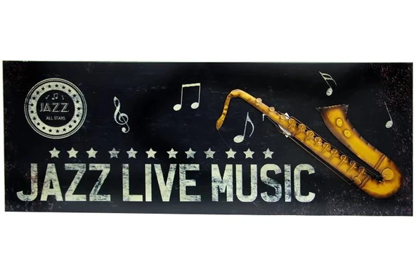 Pano Saksafon Vintage Müzik Temalı Dekoratif Hediyelik ürün görseli