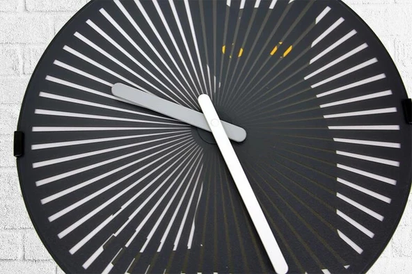 Saat Hareketli Kedi Sesli Duvar Saati Kedili Dekoratif Hediyelik - Resim 2