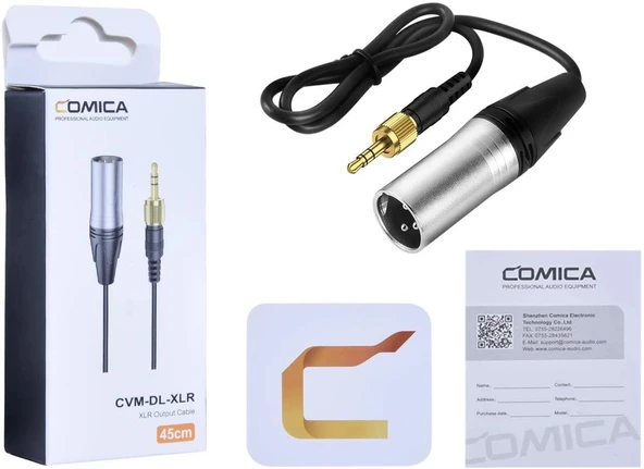 Comica CVM-DL-XLR Erkek 3.5mm TRS Alıcısı için Ses Kablosu - Resim 4
