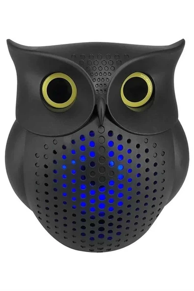 Siyah Bluetooth Hoporlör Baykuş Speaker Bluetooth 5.0 Bağlantılı - Resim 5
