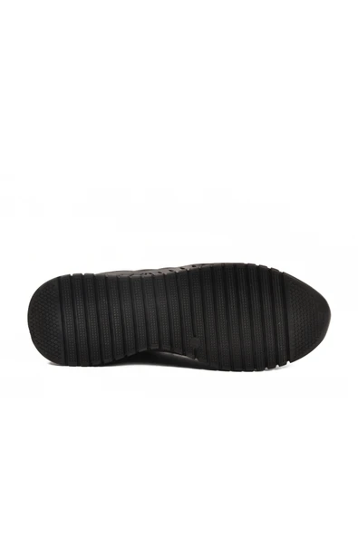 Aspor Siyah Bağcıklı Hakiki Deri Jel Taban Erkek Casual Ayakkabı - Resim 5