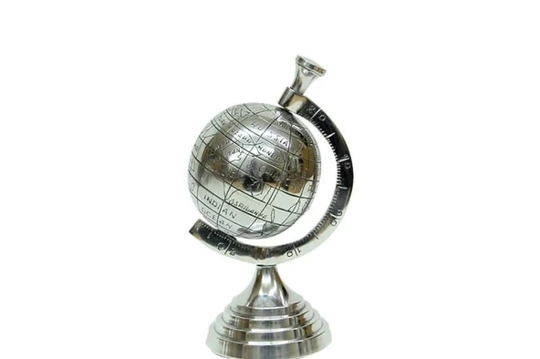 Yerküre Dünya Nikel Biblo Dekoratif Hediyelik ürün görseli 1