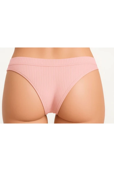 Kadın Pamuklu Tanga Külot 5’li Paket - Pembe - Resim 2