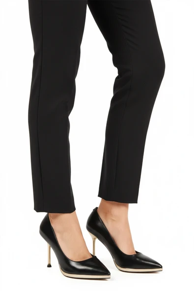 Aspor Siyah Topuklu Kadın Abiye Ayakkabı