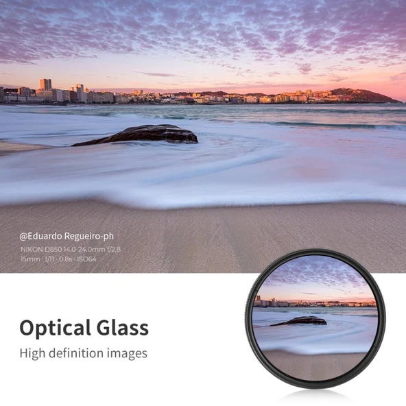 K&F Concept 72mm B-SERIES ND2-ND400 (1 ile 9 Stop) ND Filtre - Resim 3