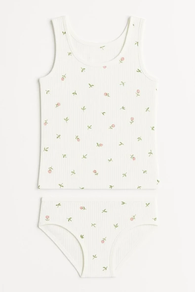 Kız Çocuk Derby Ribana Geniş Askılı Atlet Külotlu Takım 6'lı Set ürün görseli