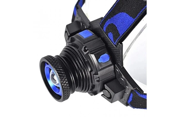 Q5 Şarjlı Mercekli Kafa Feneri Lambası Cree Led Ampül - Resim 2