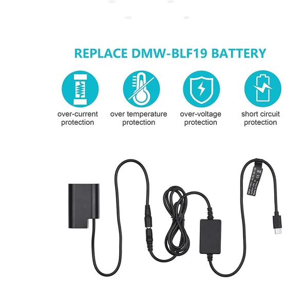 Andoer DCC12 + BLF19 USB Type-C Güç Kaynağı - Resim 5