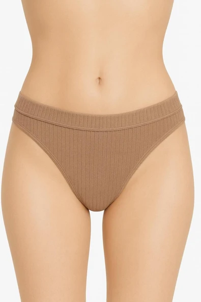 Kadın Pamuklu Tanga Külot 6’lı Set - Siyah Beyaz Pembe Taş Bordo Mint - Resim 7