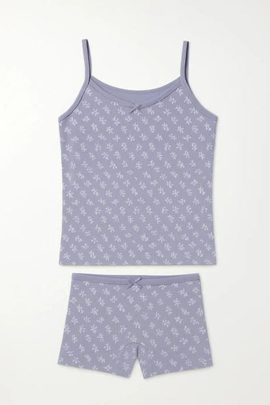 Kız Çocuk Desenli İp Askılı Atlet Külotlu Takım 6'lı Set - Resim 3