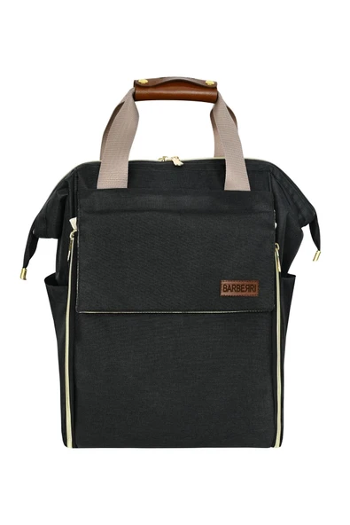 Çok Amaçlı Anne Bebek Bakım Sırt Çantası Spor Model Siyah ürün görseli 1