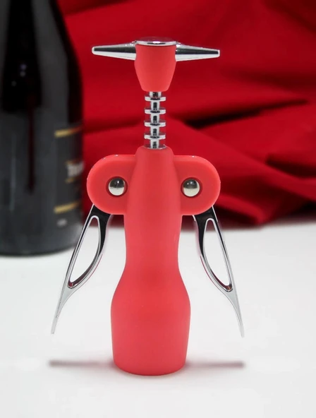 Paslanmaz Çelik Tirbuşon Açacak Kırmızı Şarap Açacağı ürün görseli 1