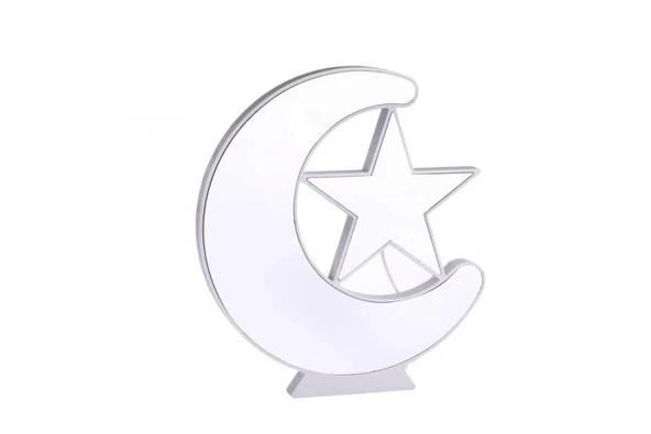 Ay Yıldız Pano Türk Bayrağı Şerit Ledli Işıklı Tablo Hediyelik - Resim 2