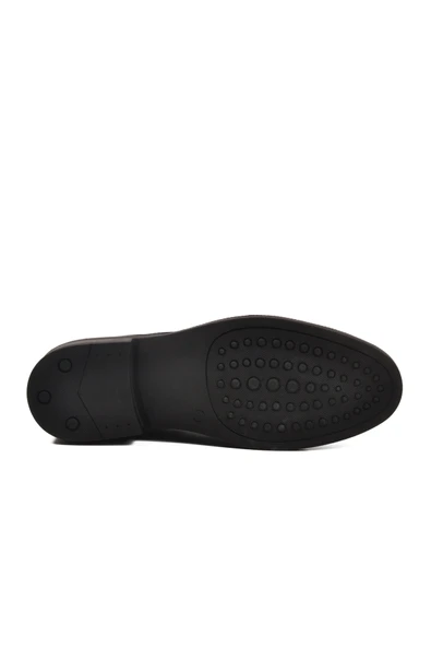 Aspor Siyah Hakiki Deri Bağcıklı Erkek Klasik Ayakkabı - Resim 5