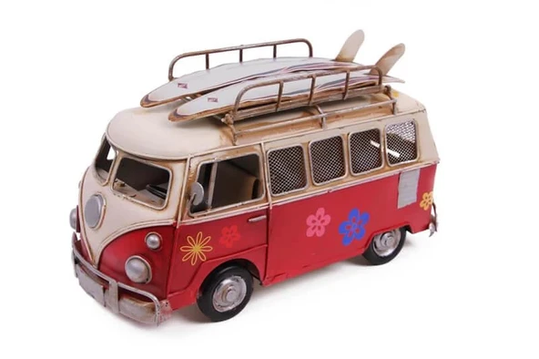Dekoratif Metal Minibüs Çerçeveli Biblo Kumbaralı - Resim 4