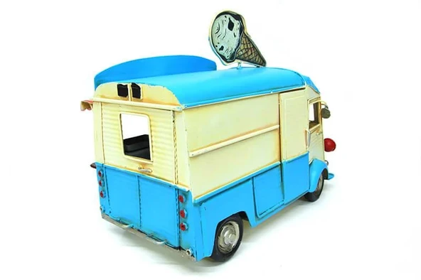 Dekoratif Metal Dondurma Arabası Biblo Dekoratif Hediyelik - Resim 3