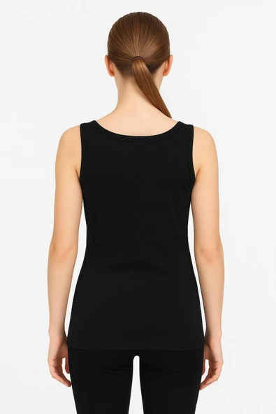 Kadın Basic Pamuklu Atlet 3'lü Set Beyaz , Siyah , Ten - Resim 5