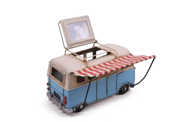 Dekoratif Metal Minibüs Çerçeveli, Kalemlik Tenteli - Resim 4