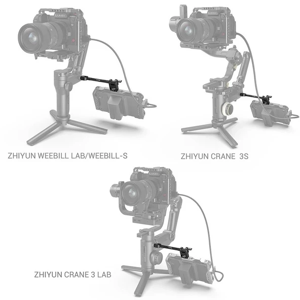 SmallRig 2889 DJI RONIN-S / SC ZHIYUN CRANE 2S / 3 / 3S / WEEBILL-S / MOZA  AirCross 2 Gimbalar  için  Ayarlanabilir Mon - 4