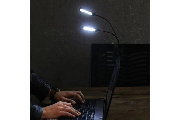 Mandallı Kitap Okuma ve Masa Lambası - Resim 2