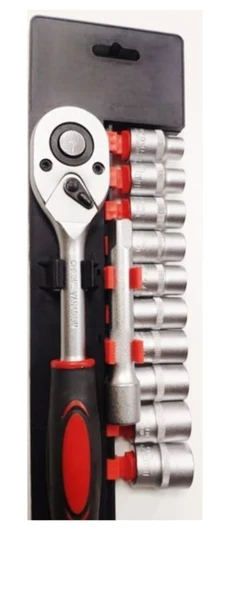 Premium 12 Parça Lokma Anahtar Takımı Cırcırlı Seti Standlı Otomatik Ayarlı Kilitli Mandallı Somun - 4