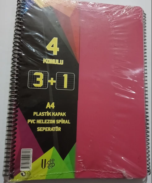 Çoklu defter 3+1 pp sprialli - 1