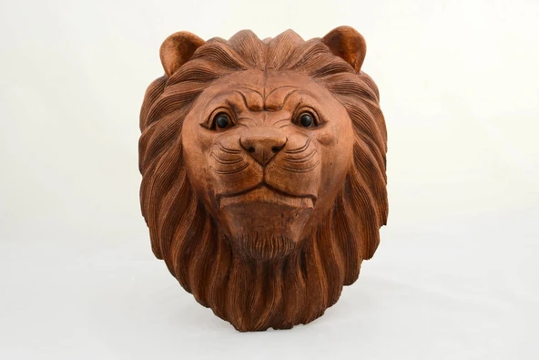 Maun Ağacı El Oyması Dekoratif Aslan Biblo ürün görseli