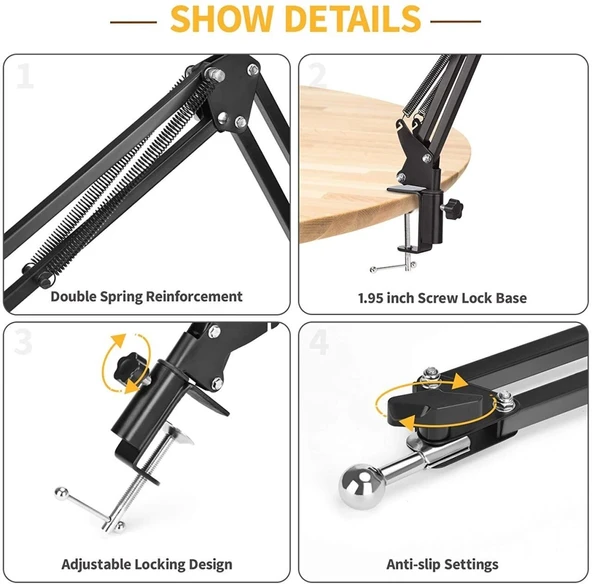 Oem Marka P360 Masa Üstü Telefon ve Tablet Tutucusu - Resim 4