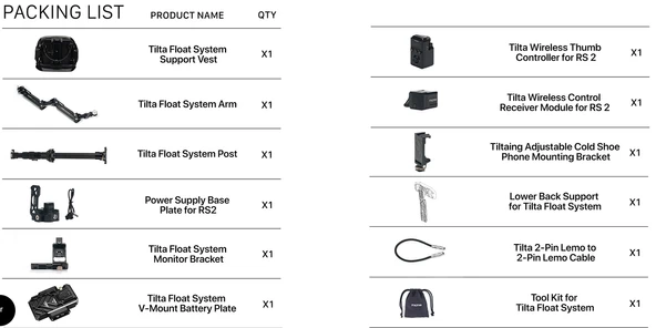Tilta GSS-T01-V Float DJI RS2 ve RS3 İçin EL Gimbal Destek Sistemi - Resim 8