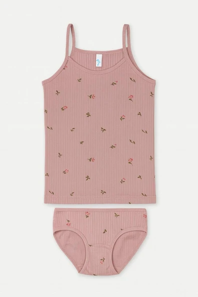 Kız Çocuk Derby İp Askılı Atlet Külotlu Takım 6'lı Set - Resim 5