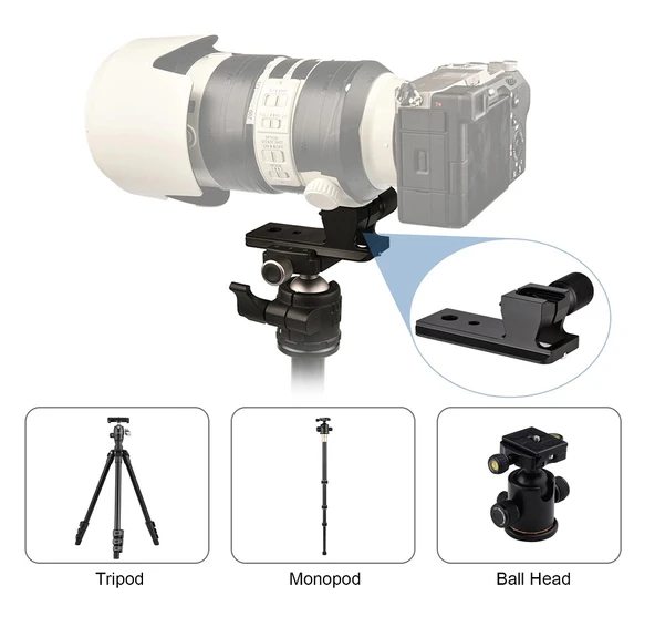 Andoer D10504  Sony FE 70-200 F2.8GM OSS/ FE 100-400 F4.5-5.6GM OSS/ FE 18-110 F4 G OSS PZ Lens Alkası - Resim 6