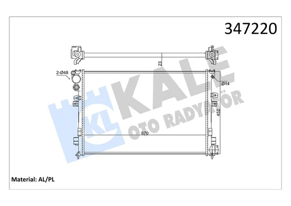 RADYATÖR JUMPY-EXPERT-SCUDO-P806 1.8i-2.0i 8V-2.0i 16V AL/MKNK 1301.W2-1301.W4-1301.P2-1301.P3 ürün görseli