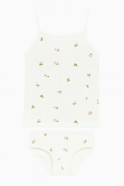 Kız Çocuk Derby İp Askılı Atlet Külotlu Takım 6'lı Set - Resim 2