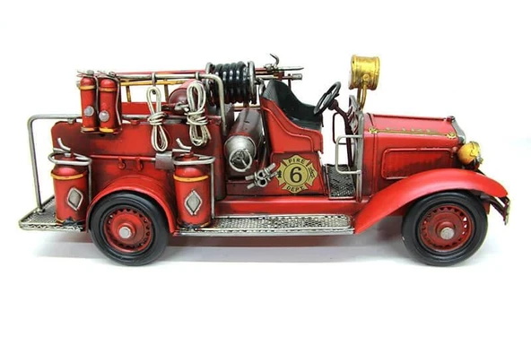 Dekoratif Metal İtfaye Arabası Biblo Dekoratif Hediyelik - Resim 2