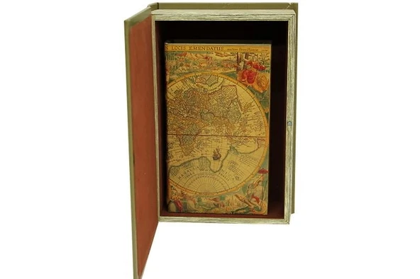Kutu Kitap Harita 2'li Set Dekoratif Hediyelik - 3