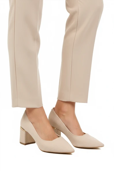 Aspor Bej Kadın Topuklu Ayakkabı ürün görseli