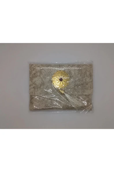 Lüks Çantalı Kadife Kaplı Yasin ( Krem ) - Resim 4