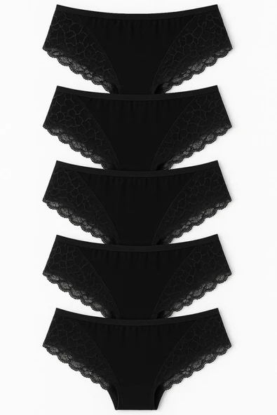 Kadın Dantelli Bato Külot 5'li Paket - Günlük ve Özel Kullanım ürün görseli
