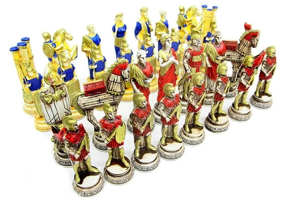 Satranç Taşı Polyester Büyükboy Truva Dekoratif Hediyelik - Resim 5