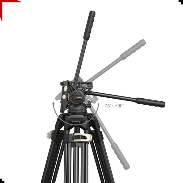 SmallRig 3751 AD-01 Profesyonel Video Tripod - Resim 3