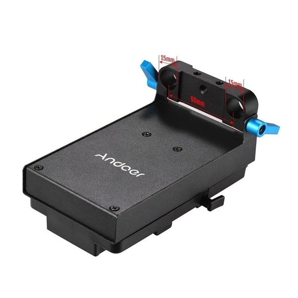 Andoer D6325 V Montaj V-Kilit Pil Plakası Adaptörü - Resim 2