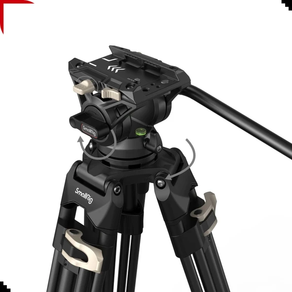 SmallRig 3751 AD-01 Profesyonel Video Tripod - Resim 4