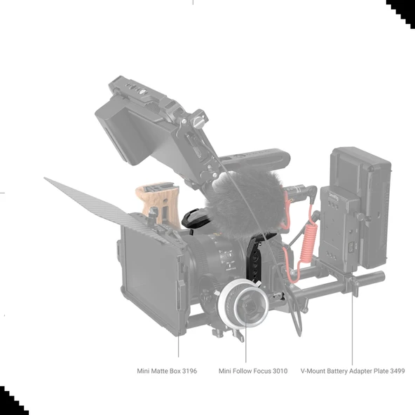 SmallRig 3440  Panasonic LUMIX GH6 için Black Mamba Serisi Kamera Kafesi - Resim 7