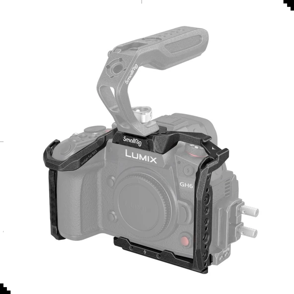 SmallRig 3440  Panasonic LUMIX GH6 için Black Mamba Serisi Kamera Kafesi - Resim 5