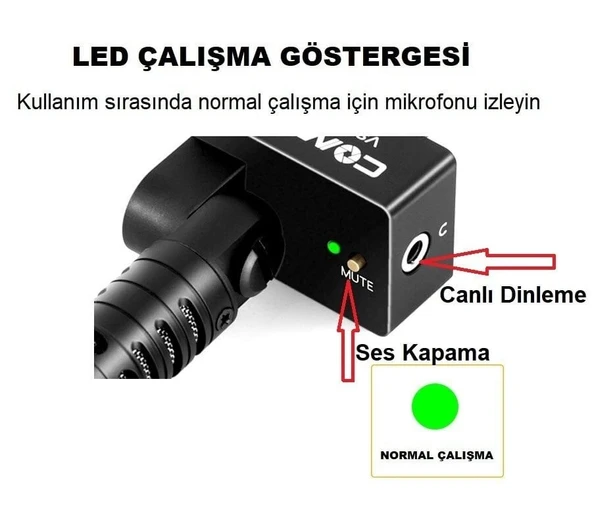 CoMica CVM-VS09  TYPE-C Telefon Mikrofonu - Resim 4