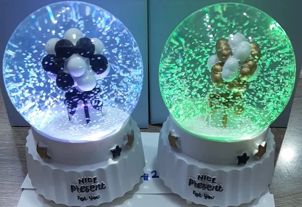 Işıklı Müzikli Püskürtmeli Kar Küresi Büyük Boy Hediyelik ürün görseli