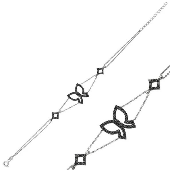 925 Ayar Gümüş Kelebek Bileklik ürün görseli 1